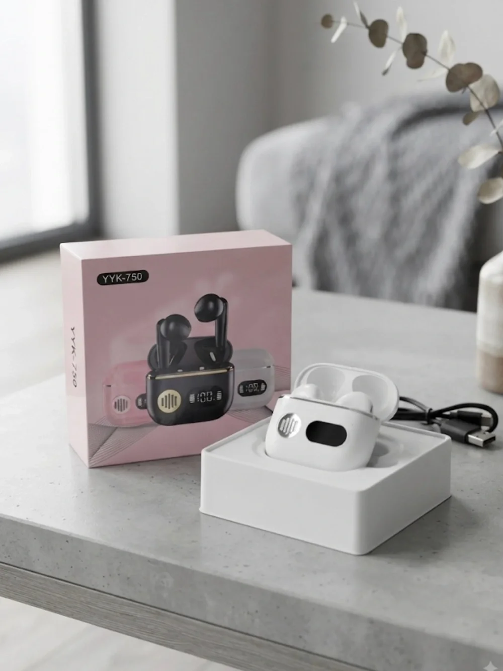 Wireless Earbuds Charging Case - White